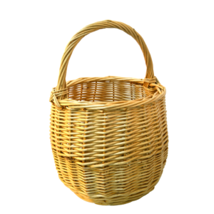 Cesta redonda de mimbre