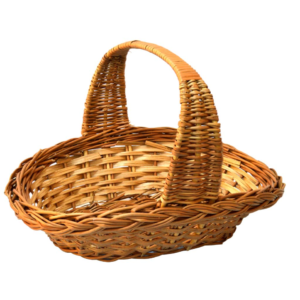 Cesta ovalada de mimbre