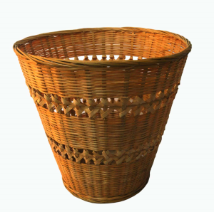 Papelera bambú color nogalina