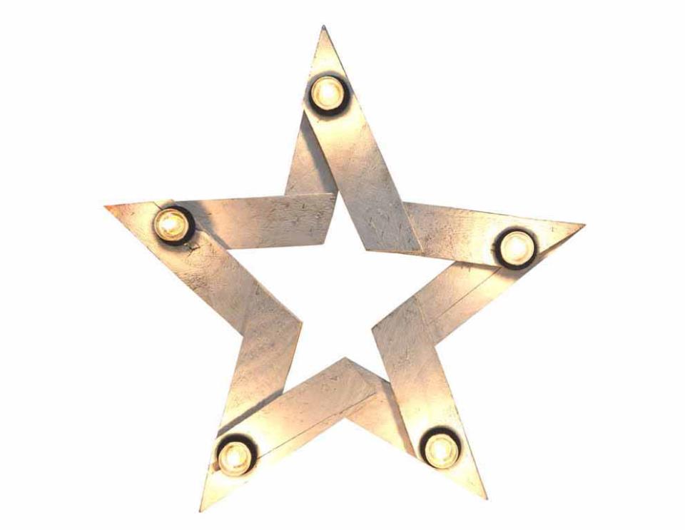 Estrella blanca con luz (sin bombillas)