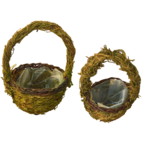 Set de 2 cestas musgo forradas