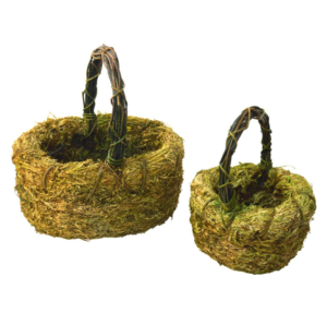 Set de 2 cestas ovaladas de musgo