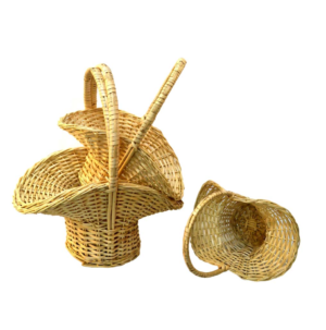 Set de 4 cestas de mimbre