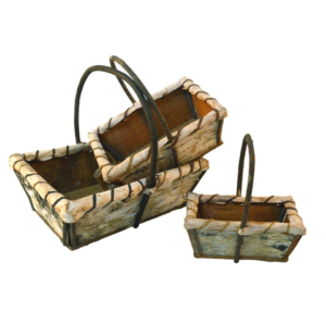 Set de 3 cestas corteza