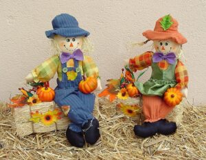 Espantapájaros con calabaza   "2 surtidos"