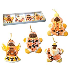 Set de 4 colgantes cerámica