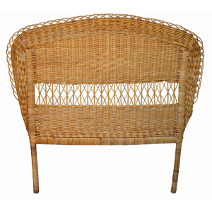 Cabecero de mimbre natural para cama de 90