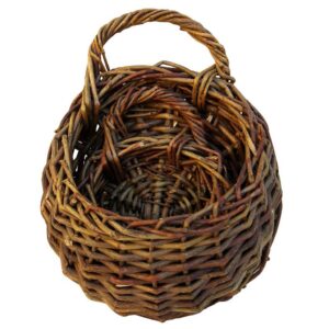 Set de 2 cestas pared mimbre rústico