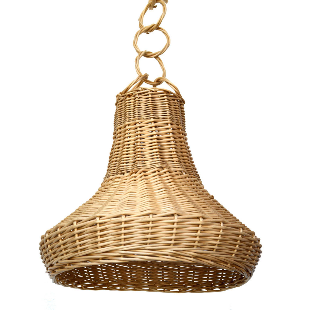 Lámpara de mimbre con instalación Artesanía San José