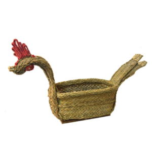 Gallo frutero de esparto