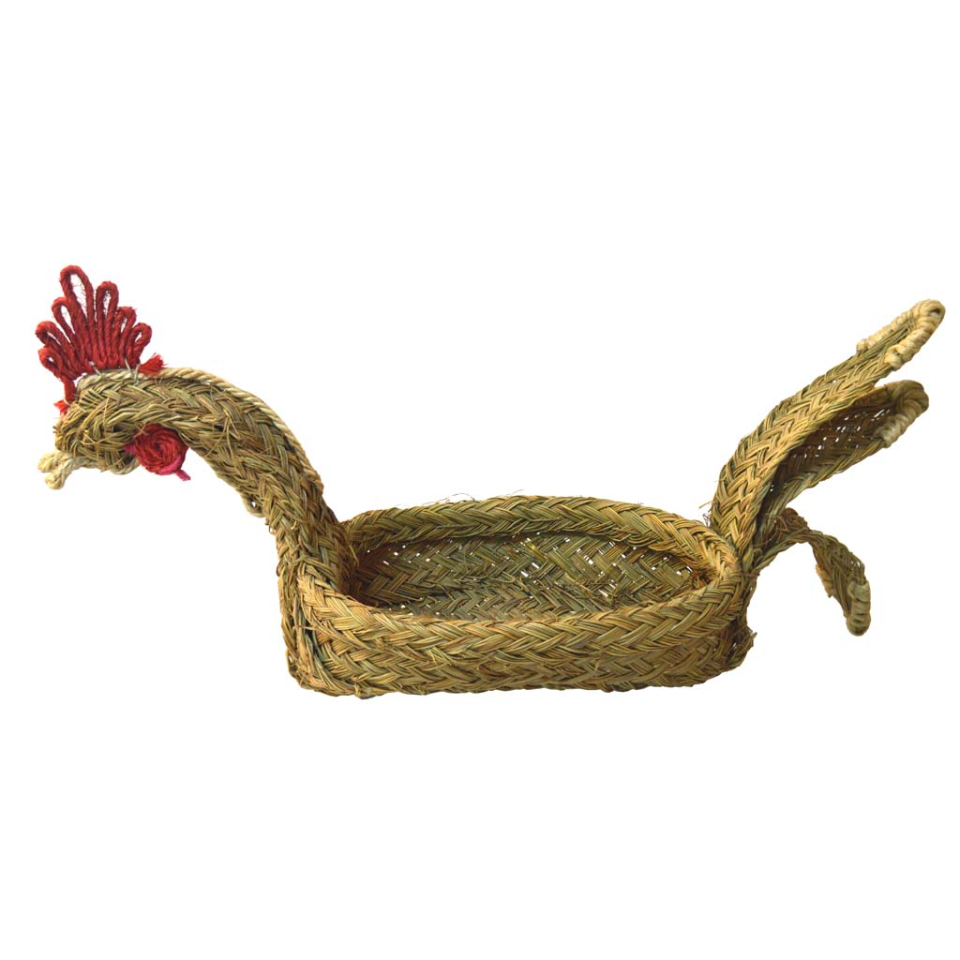 Bandeja de esparto con forma de gallo - Imagen 2