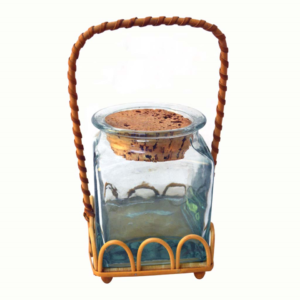 Tarro de cristal con cesta