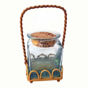 Tarro de cristal con cesta
