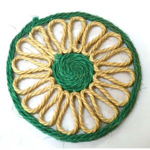 Salvamantel de sisal en color verde