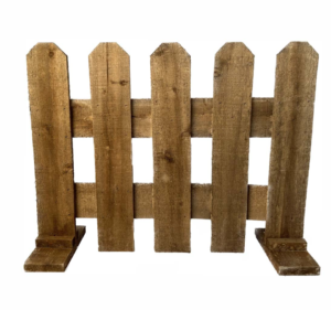 Valla madera teñida marrón (60 cms)