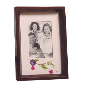 Portafotos madera con flores