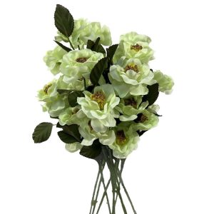 Rama de 3 rosas verdes