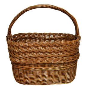 Cesta de mimbre natural buff