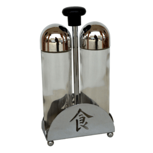 (OFERTA) Set de vinagrera y aceitera en acero inoxidable