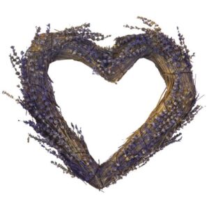Corona corazón de lavanda