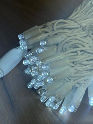 Guirnalda flash de 10 metros con cable blanco luz blanca