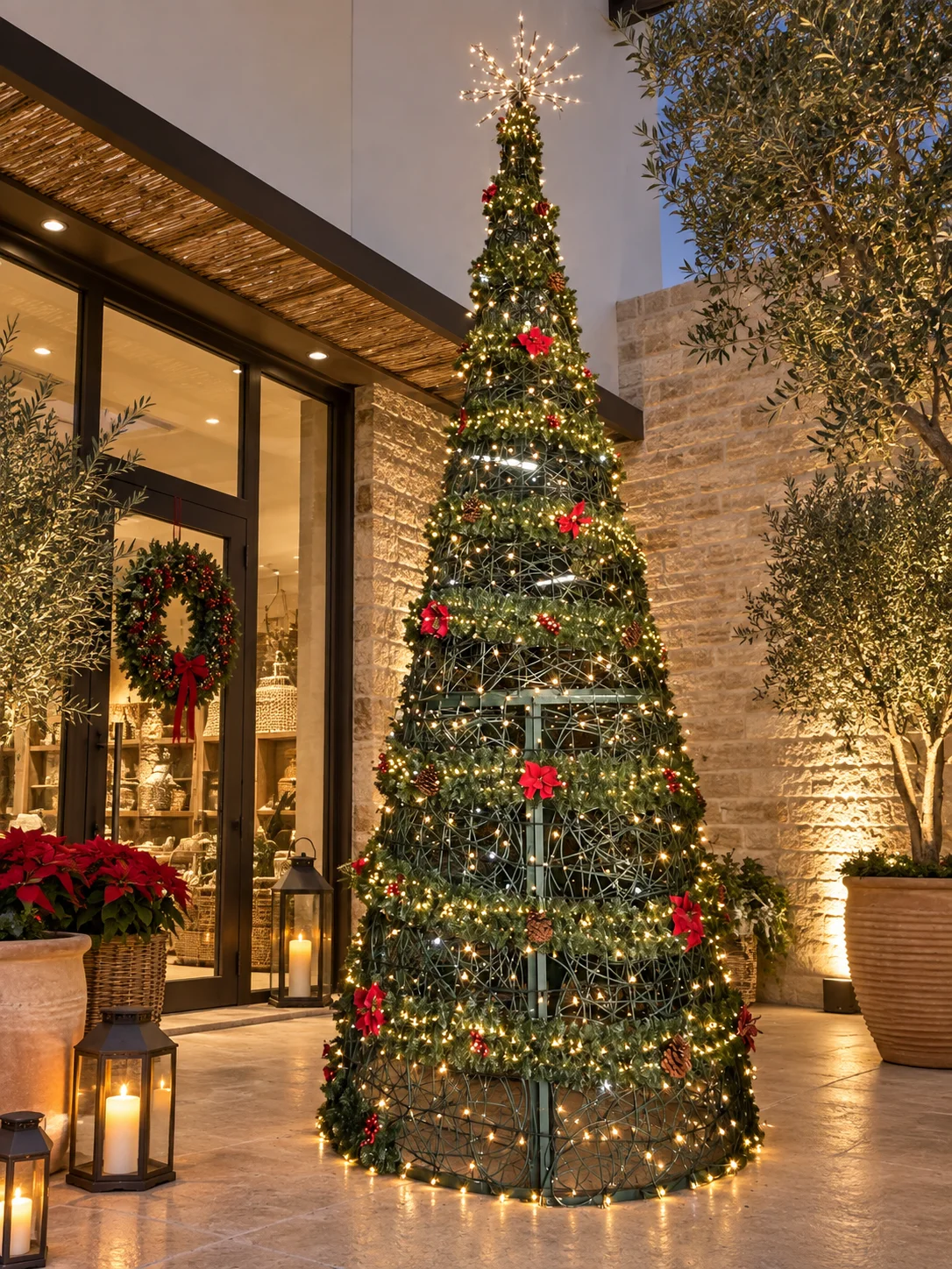 Árbol de Navidad con luz