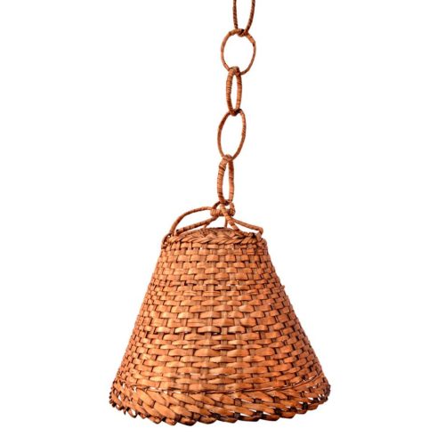 Lámpara color nogalina con instalación