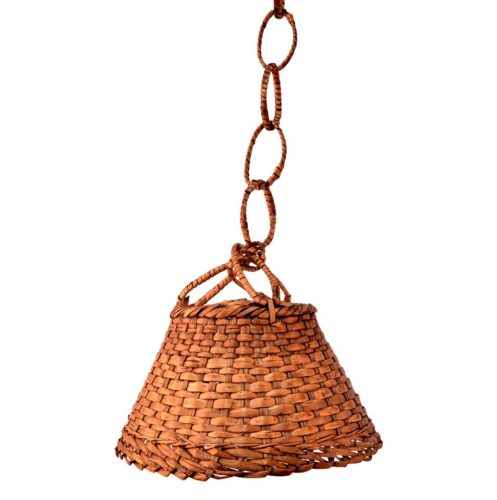 Lámpara mimbre color nogalina con instalación