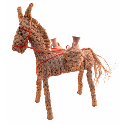 Burro esparto con cántaros (21 cms)
