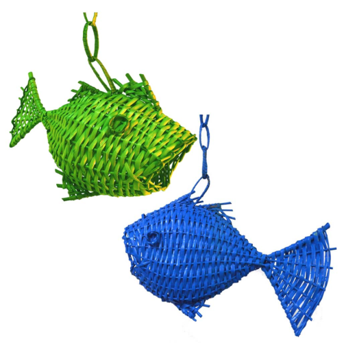 Lámpara pez colores surtidos con instalación