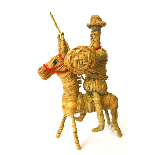 Quijote a caballo de esparto