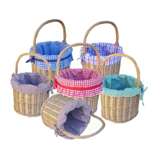 Cesta mimbre con forro surtidos