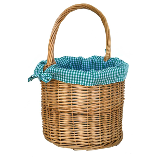 Cesta con forro verde