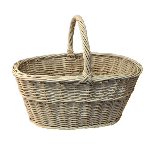 Cesta mimbre lacada blanco