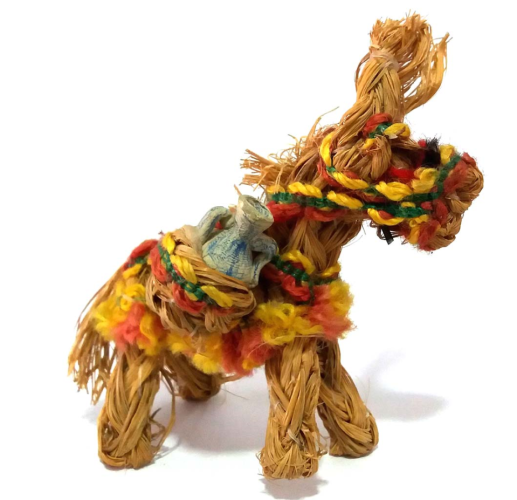 Burro esparto con cántaros (7 cms)