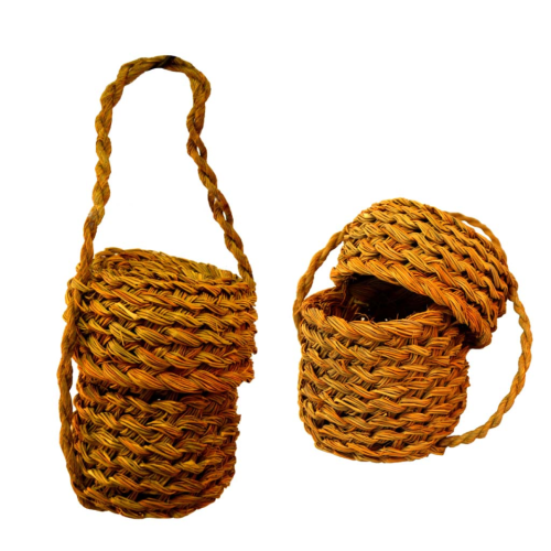 Bolso de esparto asa corta