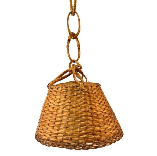 Lámpara color nogalina con instalación