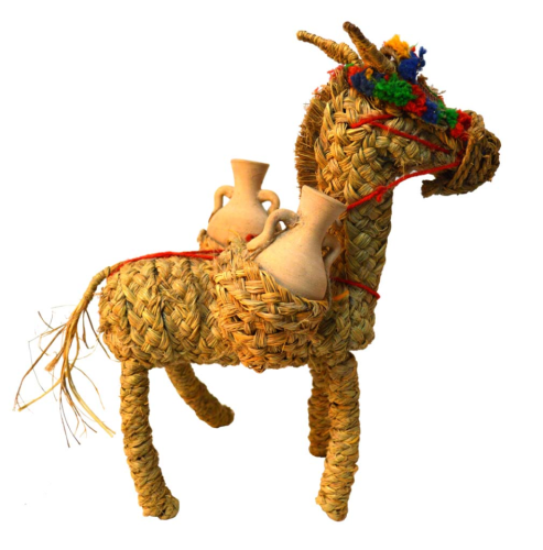 Burro esparto con jáquima