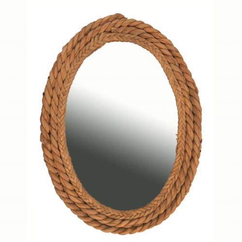 Espejo ovalado anea (luna envejecida)