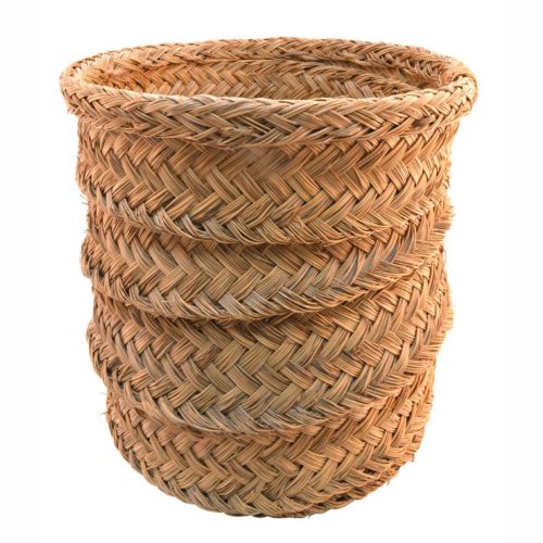 Papelera redonda esparto