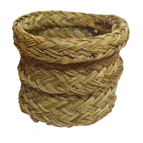 Macetero redondo esparto
