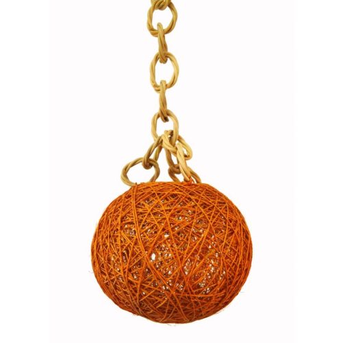 Lámpara sisal naranja con instalación