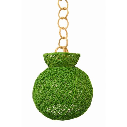 Lámpara sisal verde con instalación