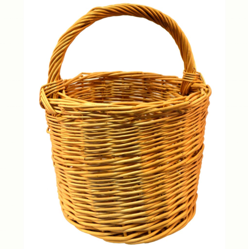 Cesta mimbre blanco