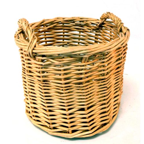 Macetero mimbre blanco