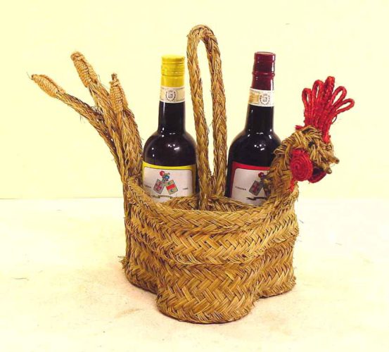 Botellero gallina esparto