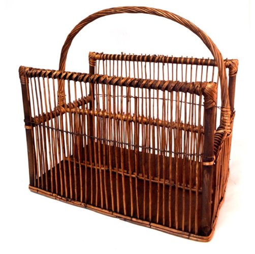 Revistero mimbre color nogalina