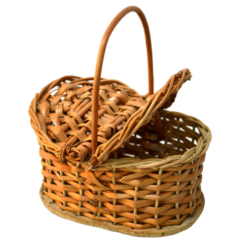 Cesta mimbre con tapas