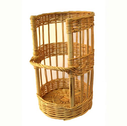 Expositor mimbre blanco