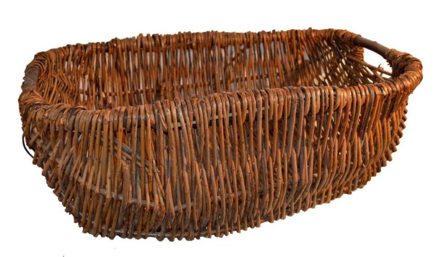 Leñera mimbre rústico